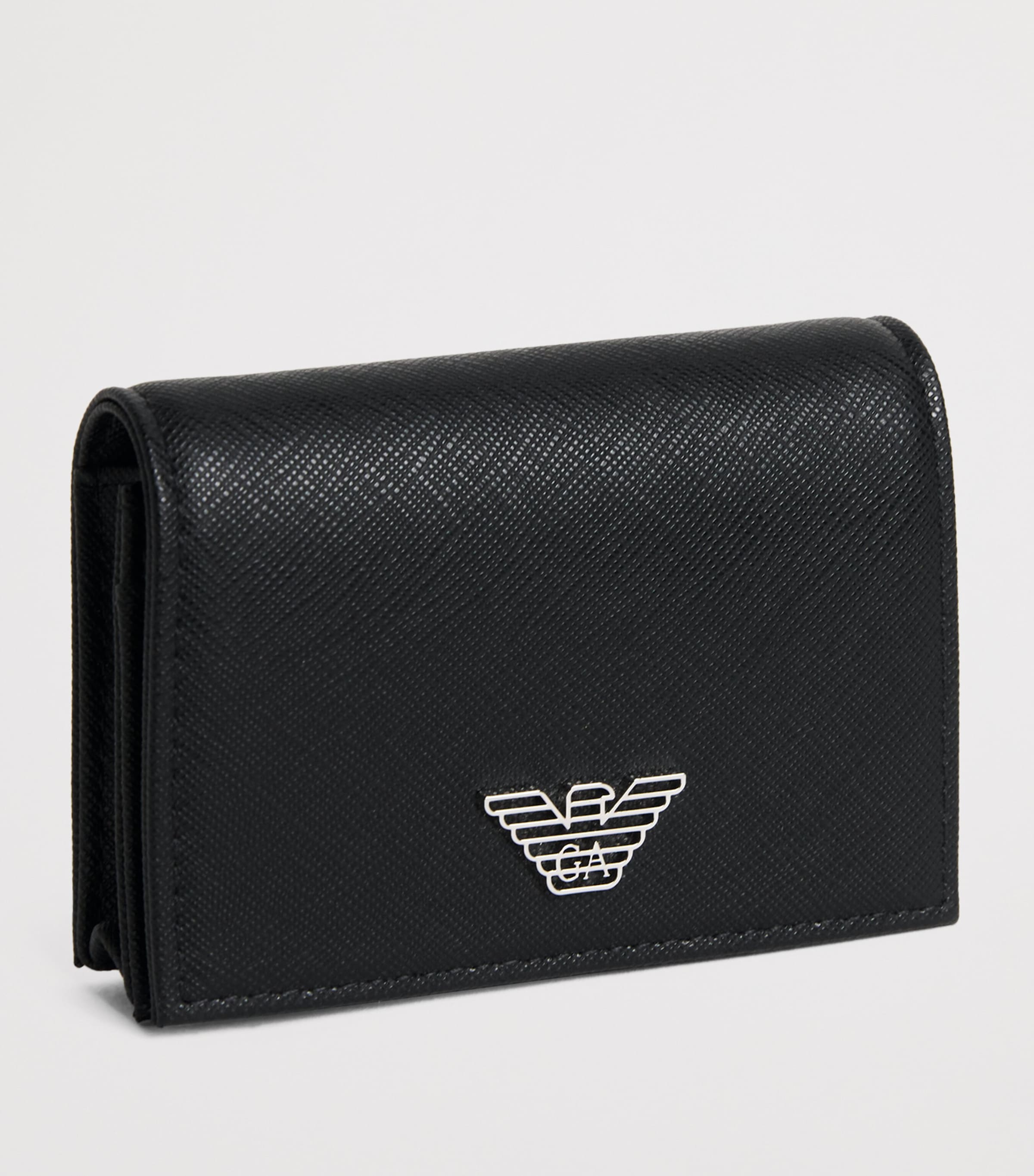 Emporio Armani Leather Eagle Card Holder