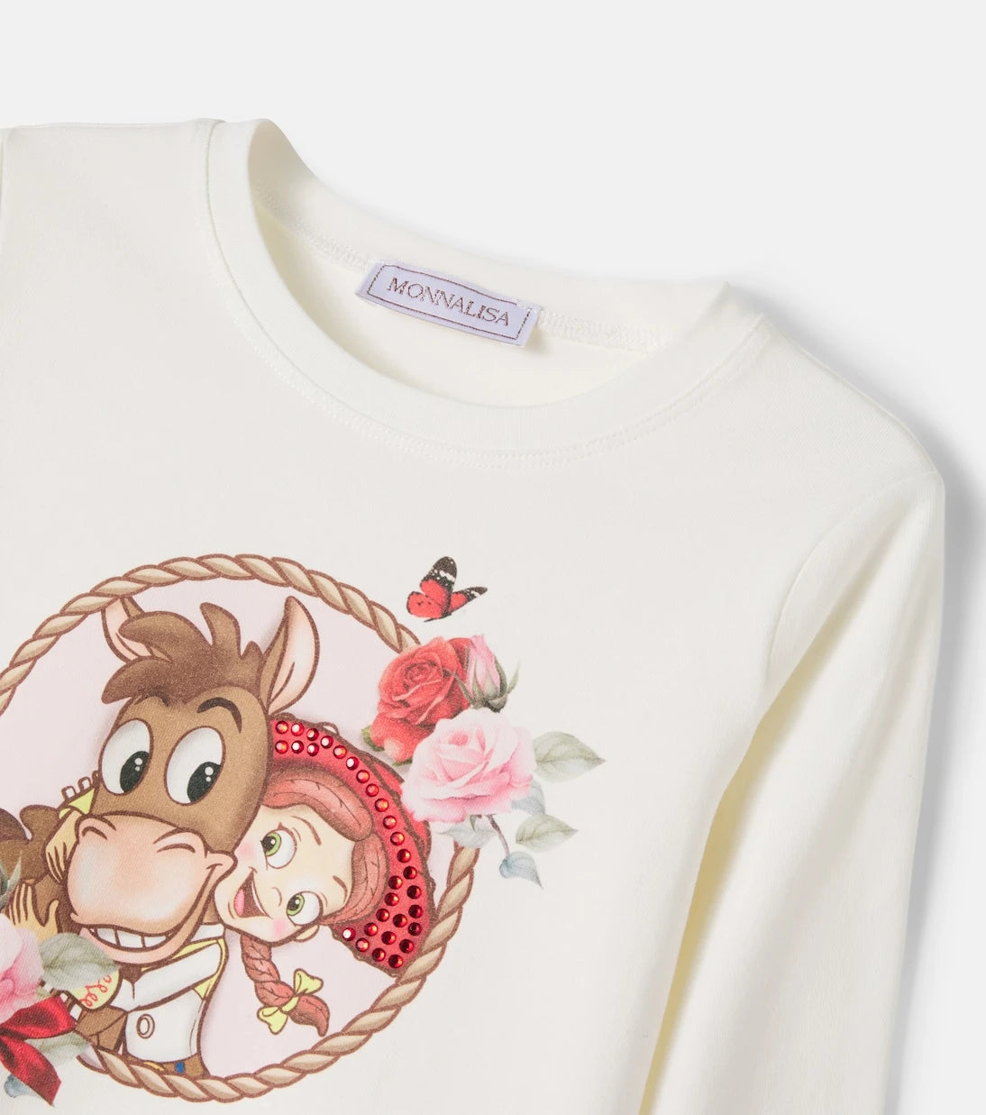 Monnalisa - Printed cotton-blend jersey T-shirt