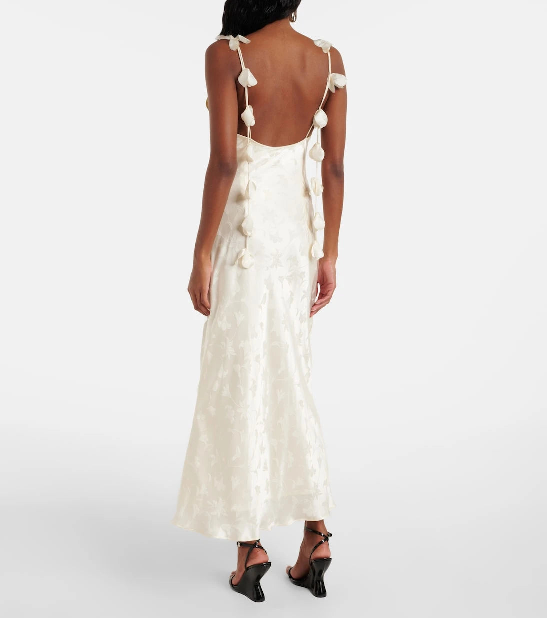 Rotate - Bridal silk satin jacquard midi dress