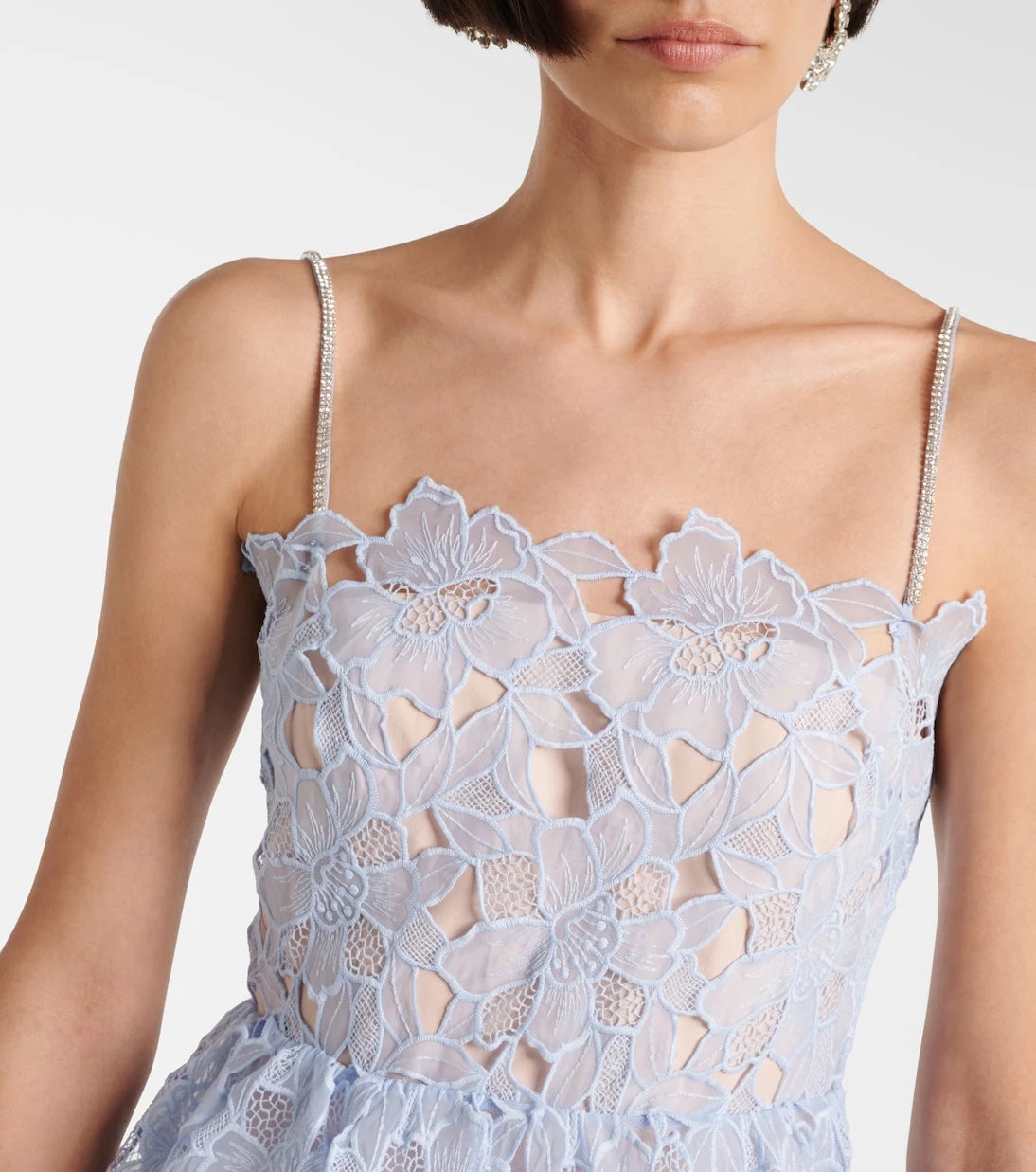 Self-Portrait - Organza lace midi dress