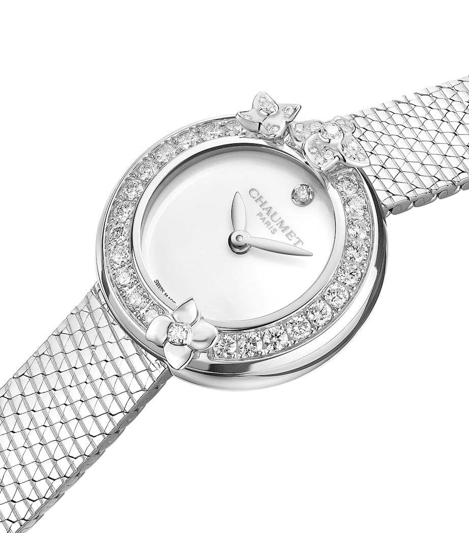 Stainless Steel and Diamond Hortensia Watch 22.4mm
