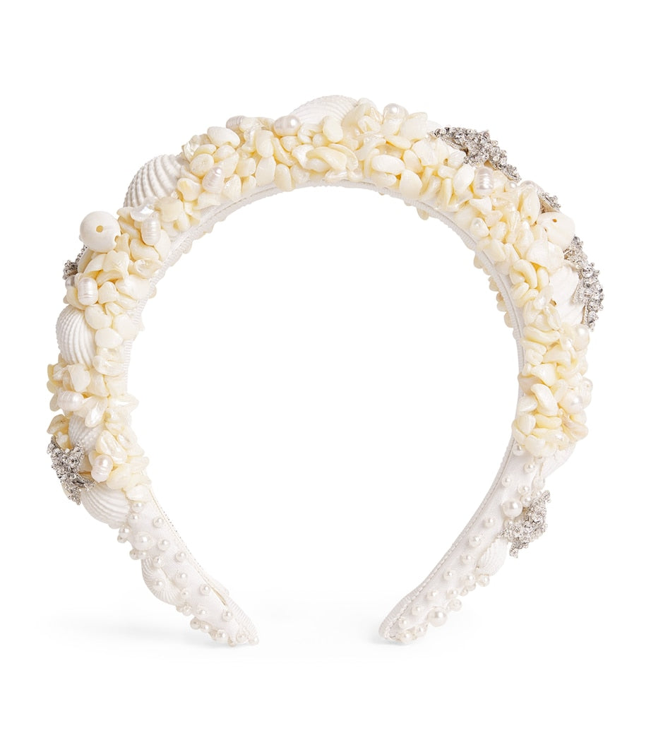 Jennifer Behr Ivory Embellished Stellamaris Headband