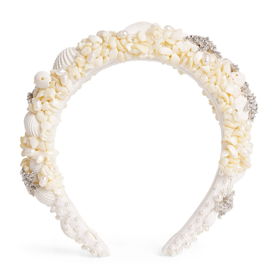 Jennifer Behr Ivory Embellished Stellamaris Headband