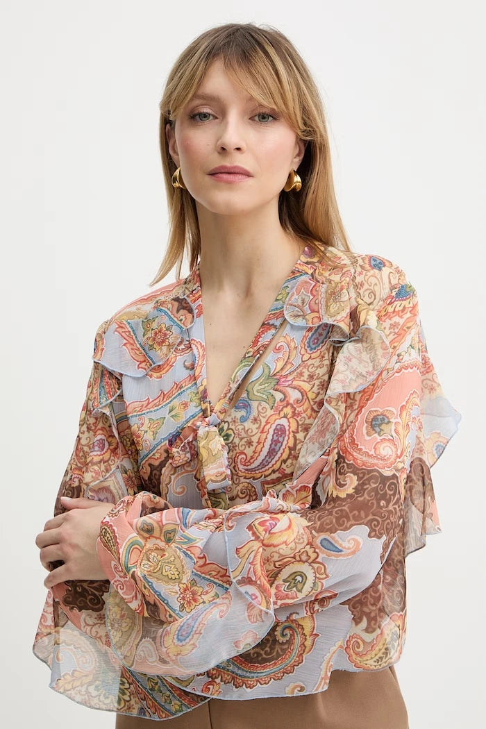 Guess блуза с волани дамска PAISLEY