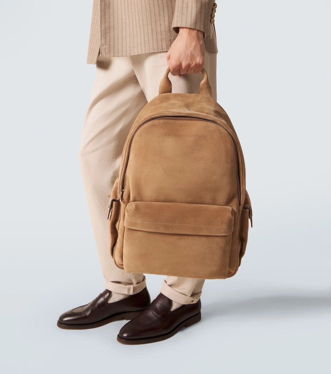 Brunello Cucinelli - حقيبة ظهر من جلد الشمواه