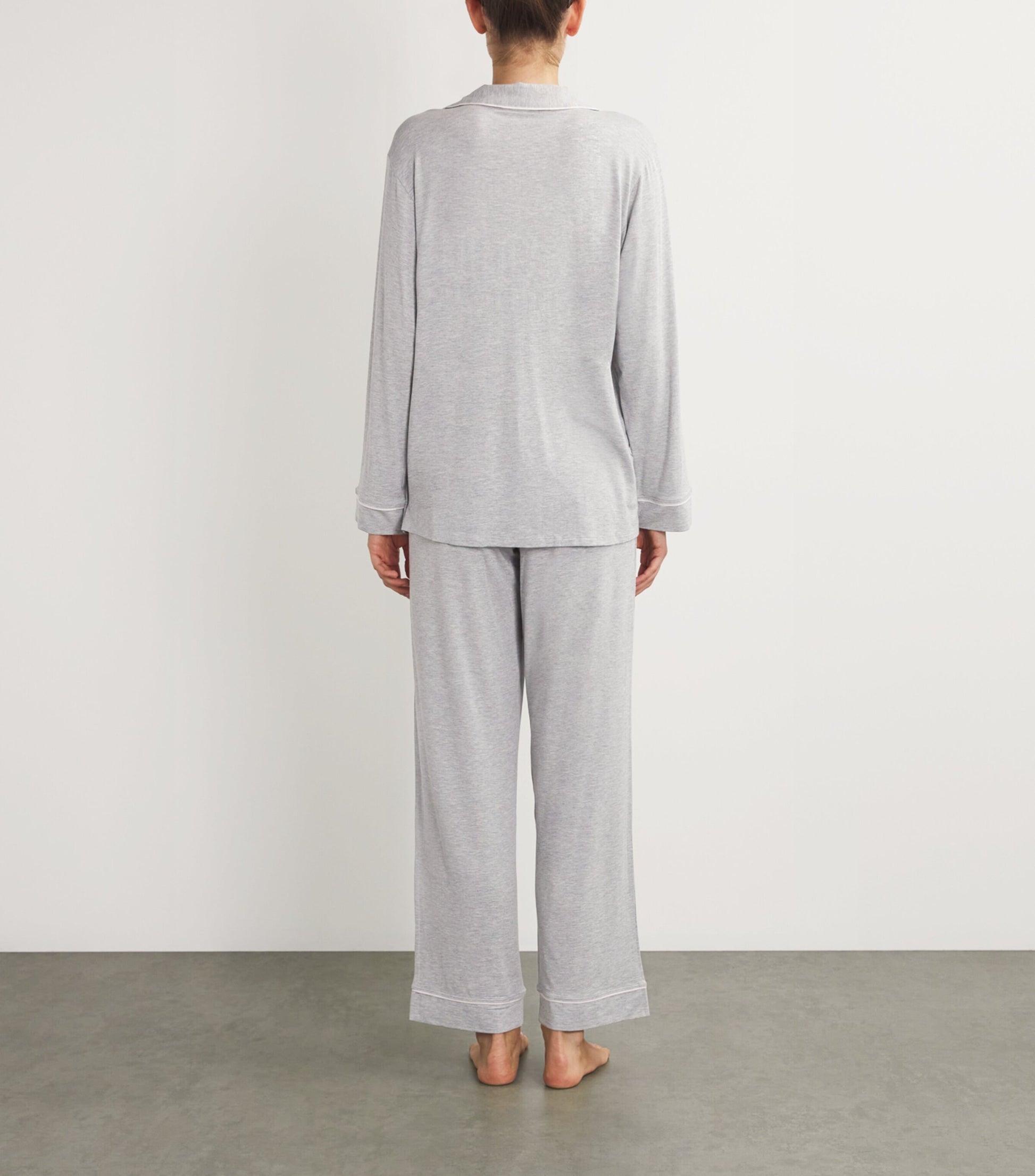 Grey Gisele Long Piped Pyjama Set