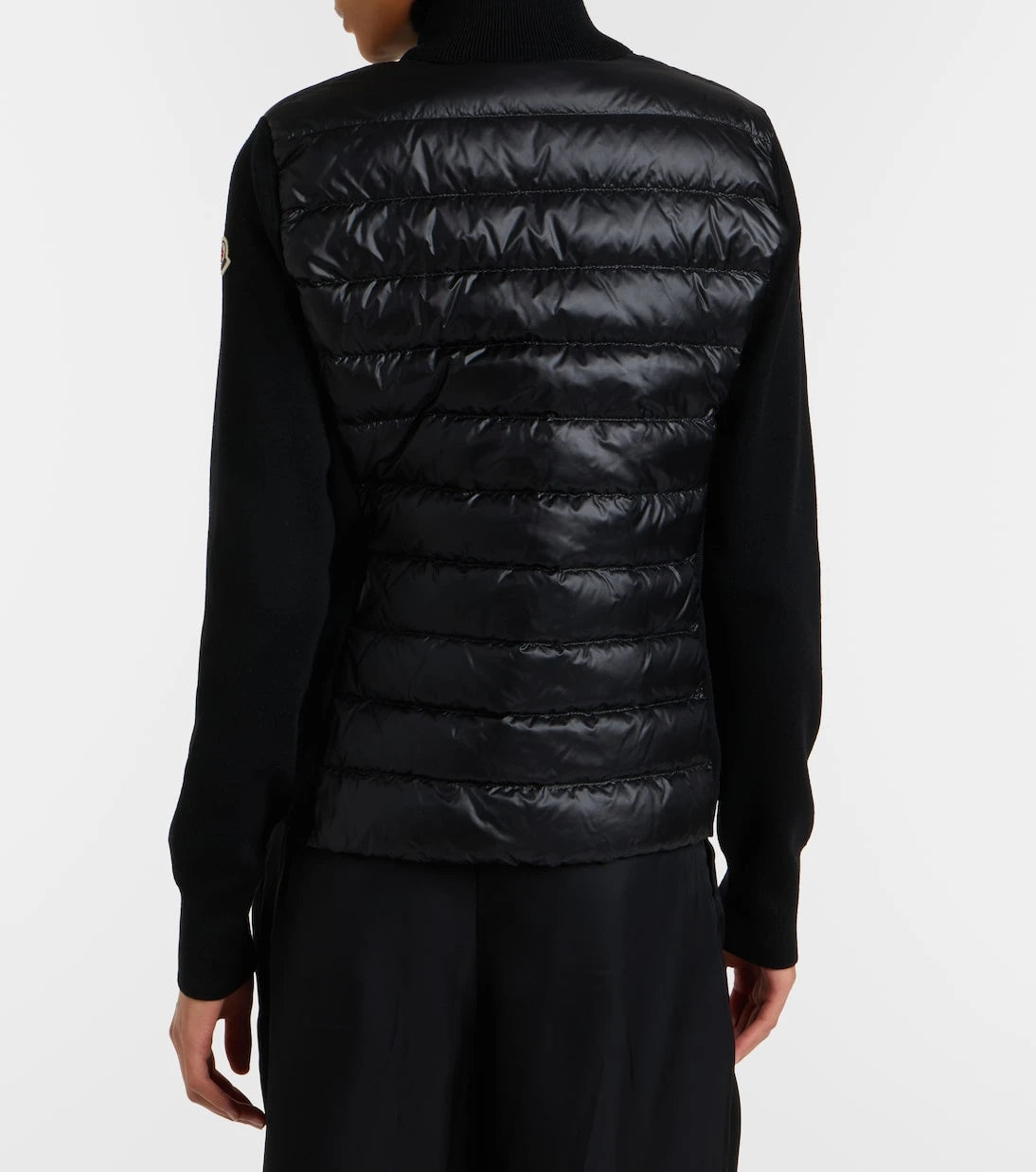 Moncler - Down-paneled virgin wool cardigan