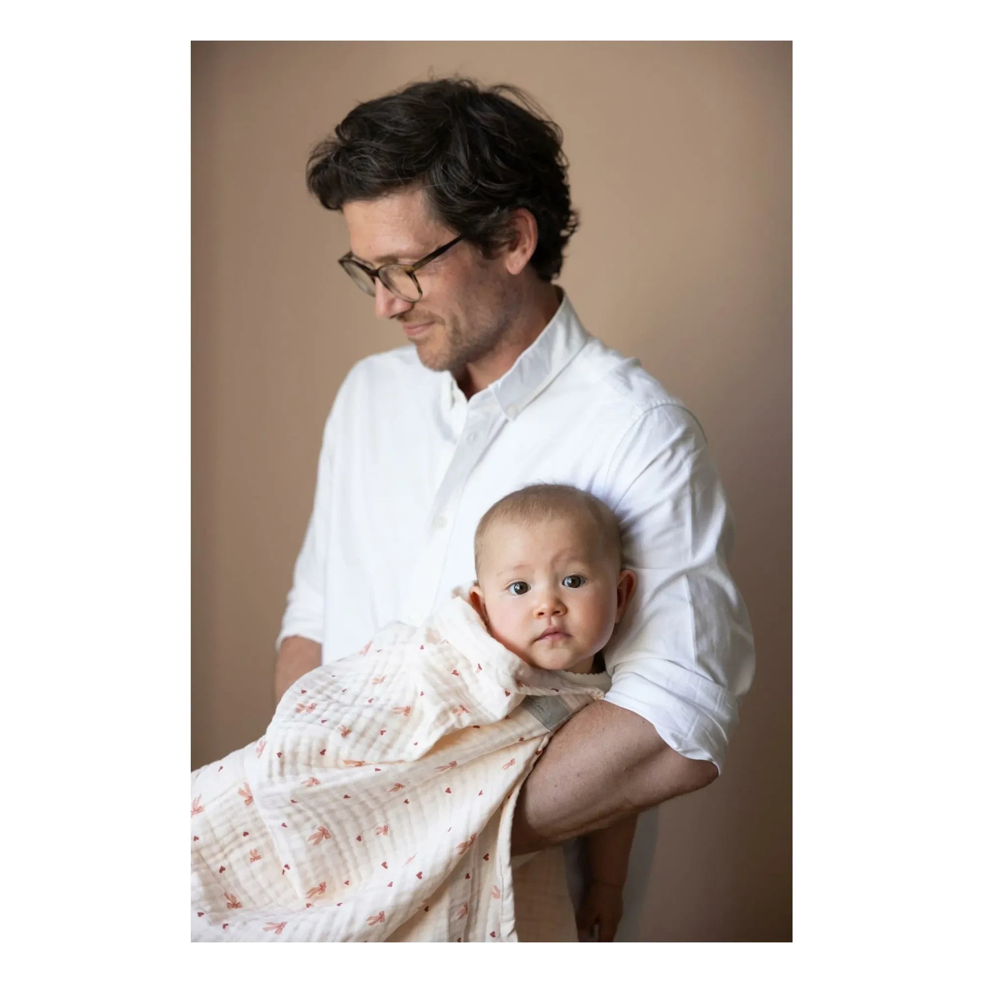 Cam Cam - Bows muslin blanket | Pale Pink