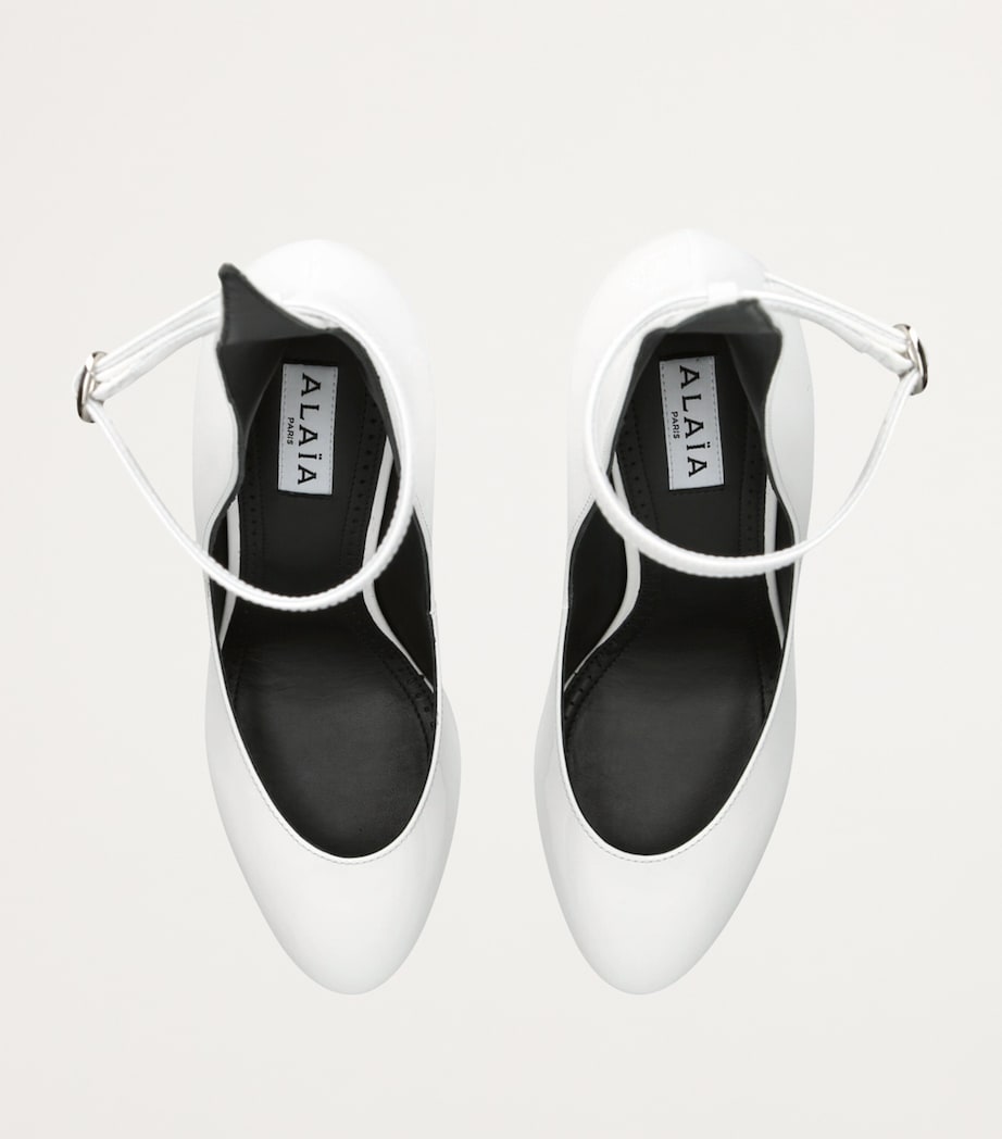 Alaïa White Patent Leather Decollete Pumps 90