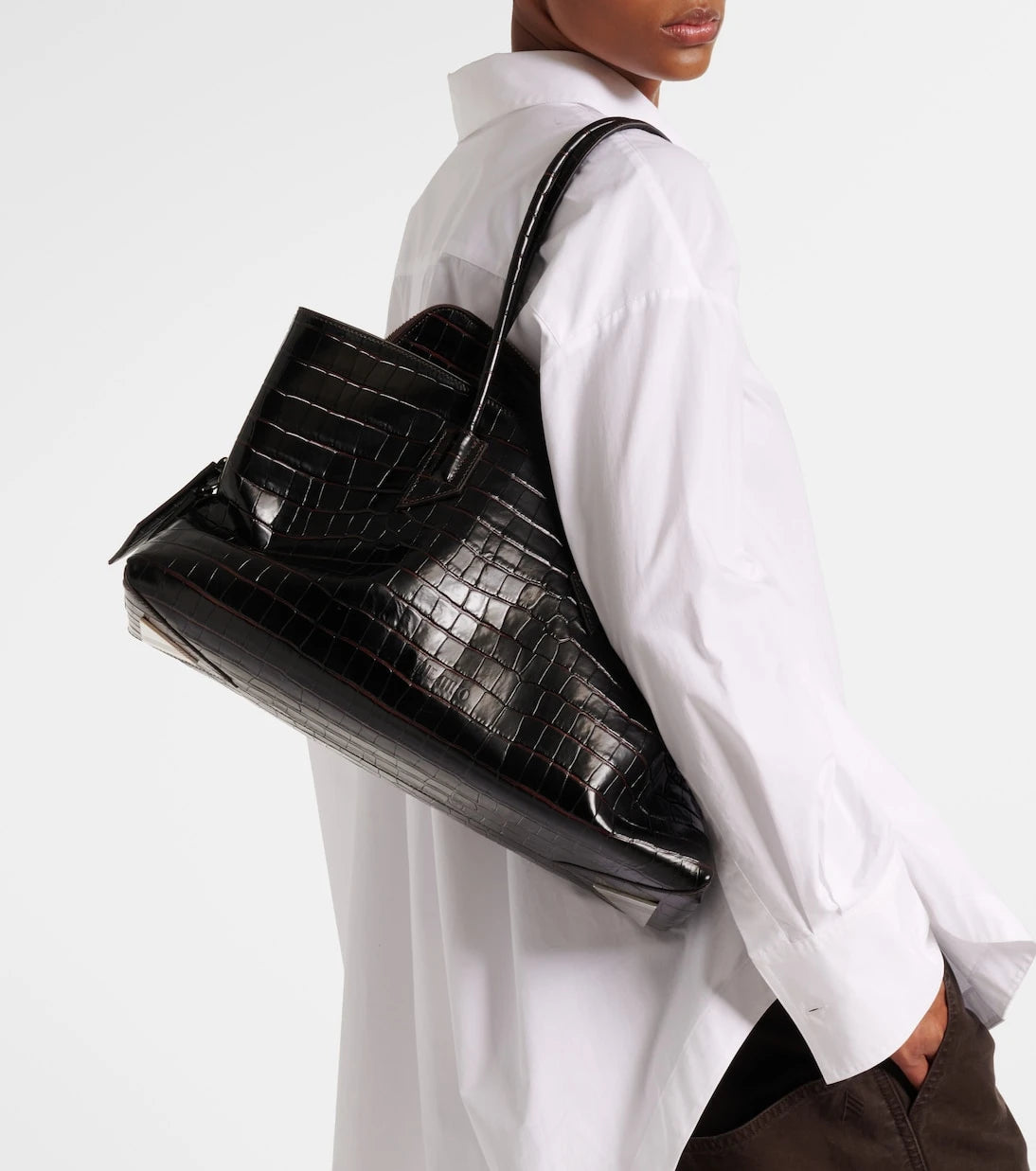 The Attico - La Passeggiata Medium leather tote