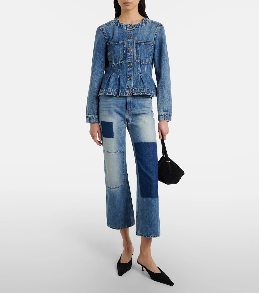 Veronica Beard - Patchwork straight jeans