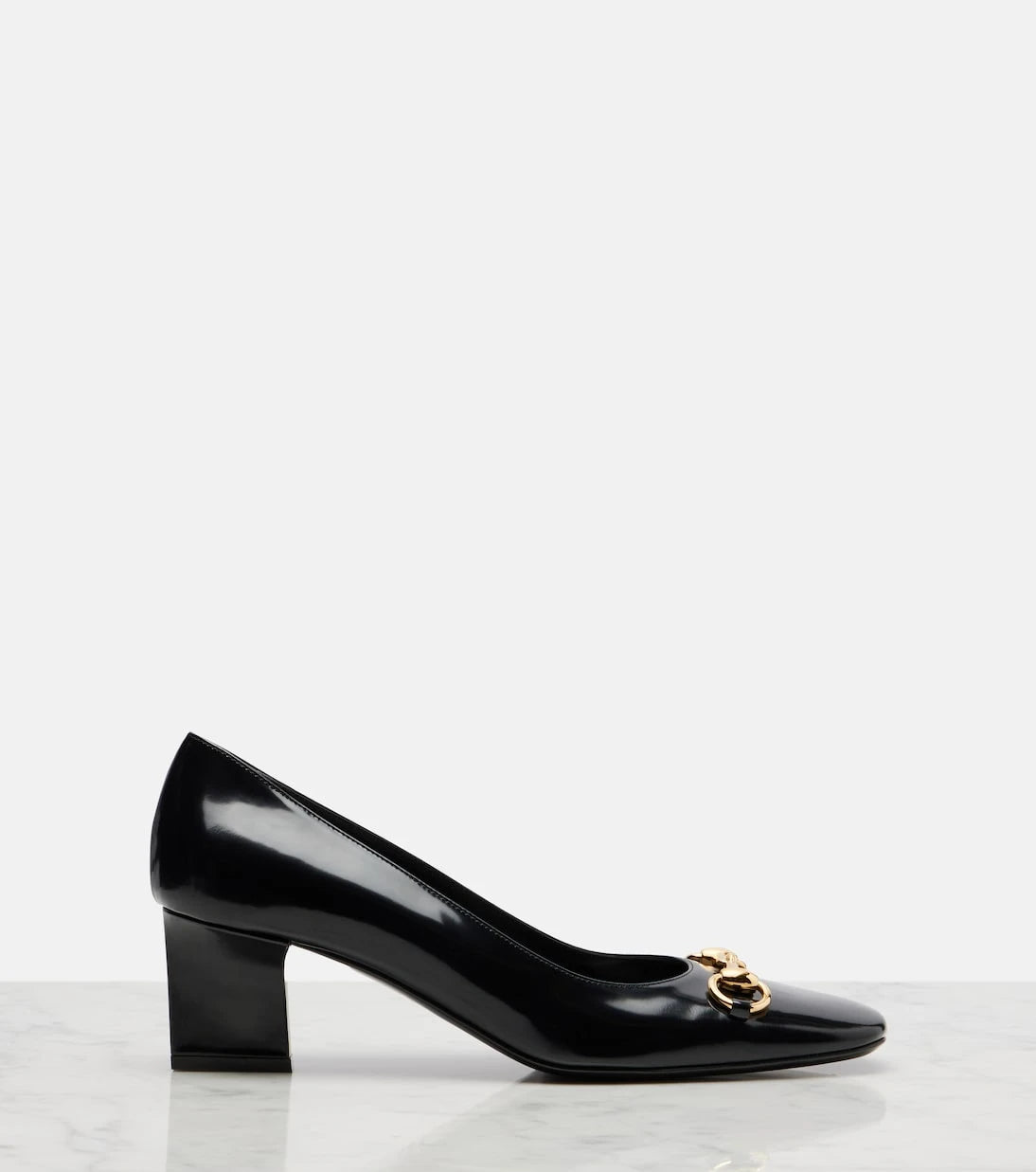 Gucci - Signora 55 Horsebit leather pumps