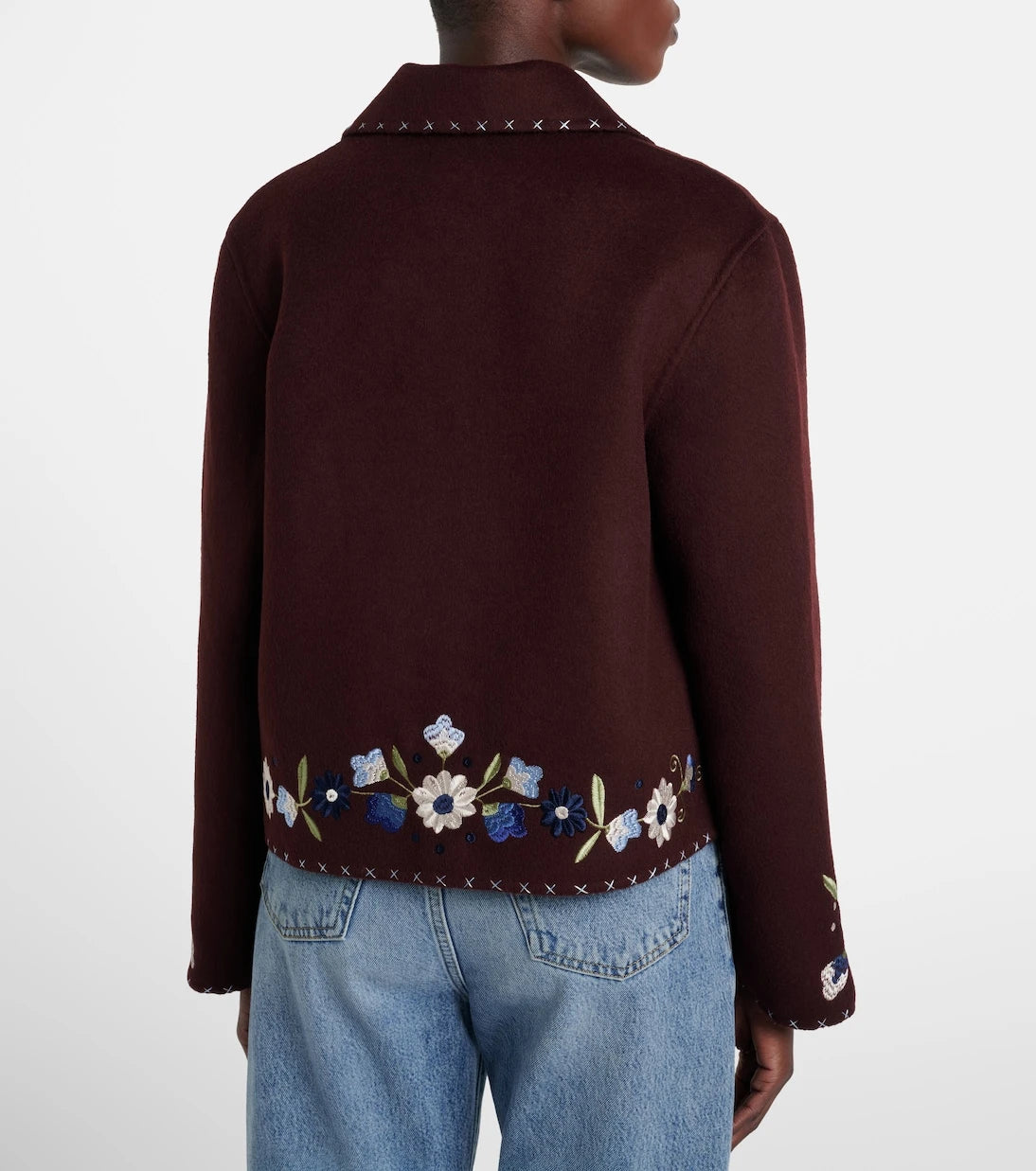 Rixo - Jude embroidered wool-blend jacket
