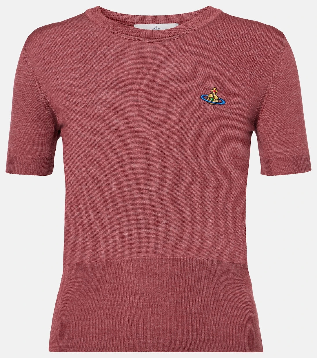 Vivienne Westwood - Bea logo wool and silk top
