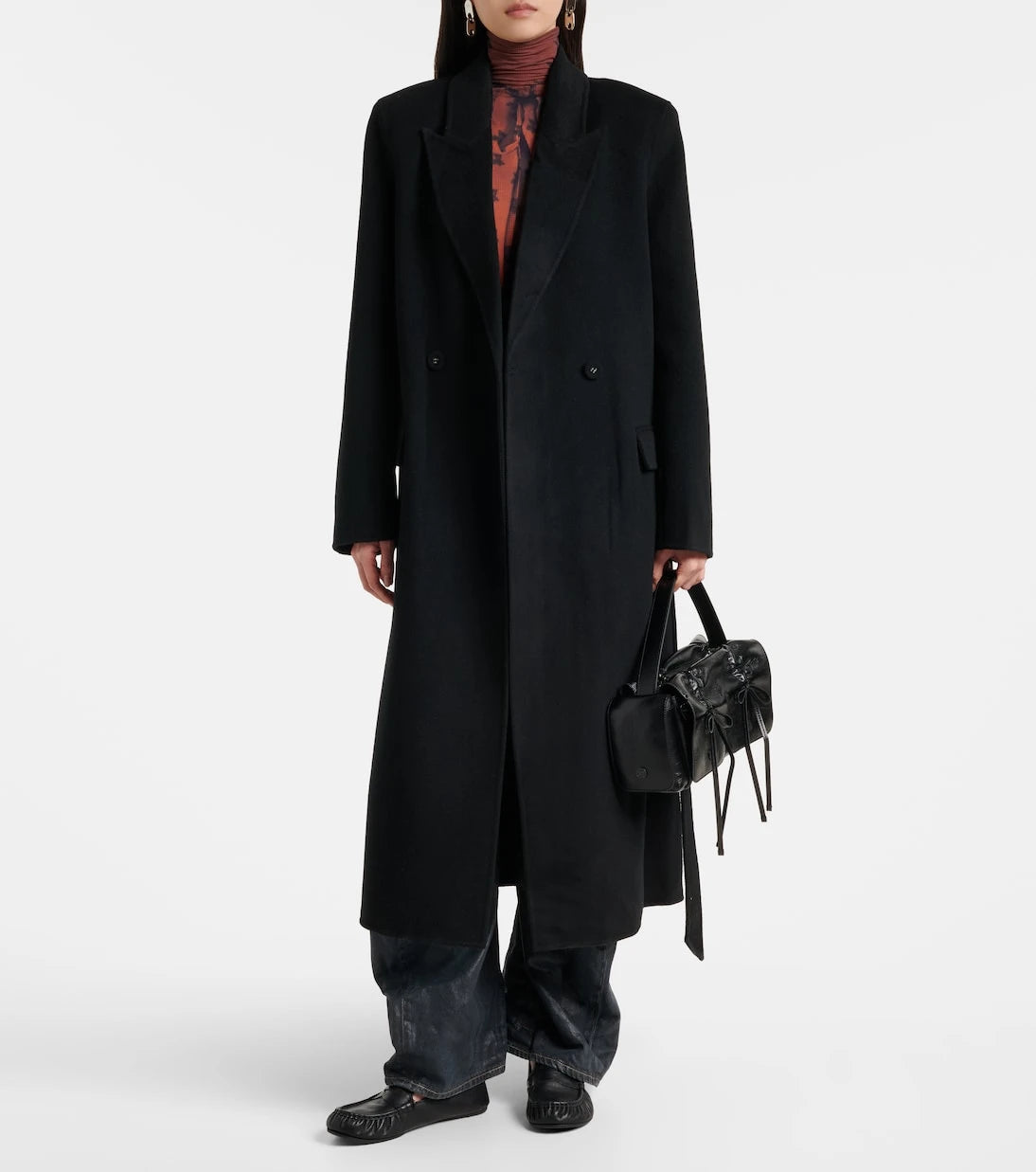Acne Studios - معطف ملفوف من الصوف والكشمير