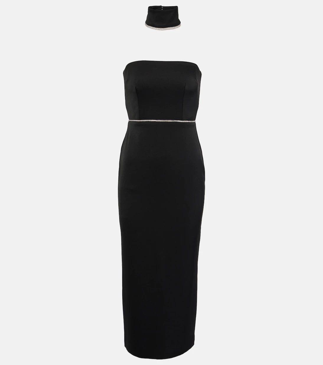 Alex Perry - Crystal-embellished satin midi dress