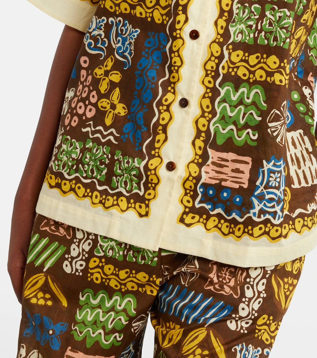 Alémais - Minnie printed cotton bowling shirt