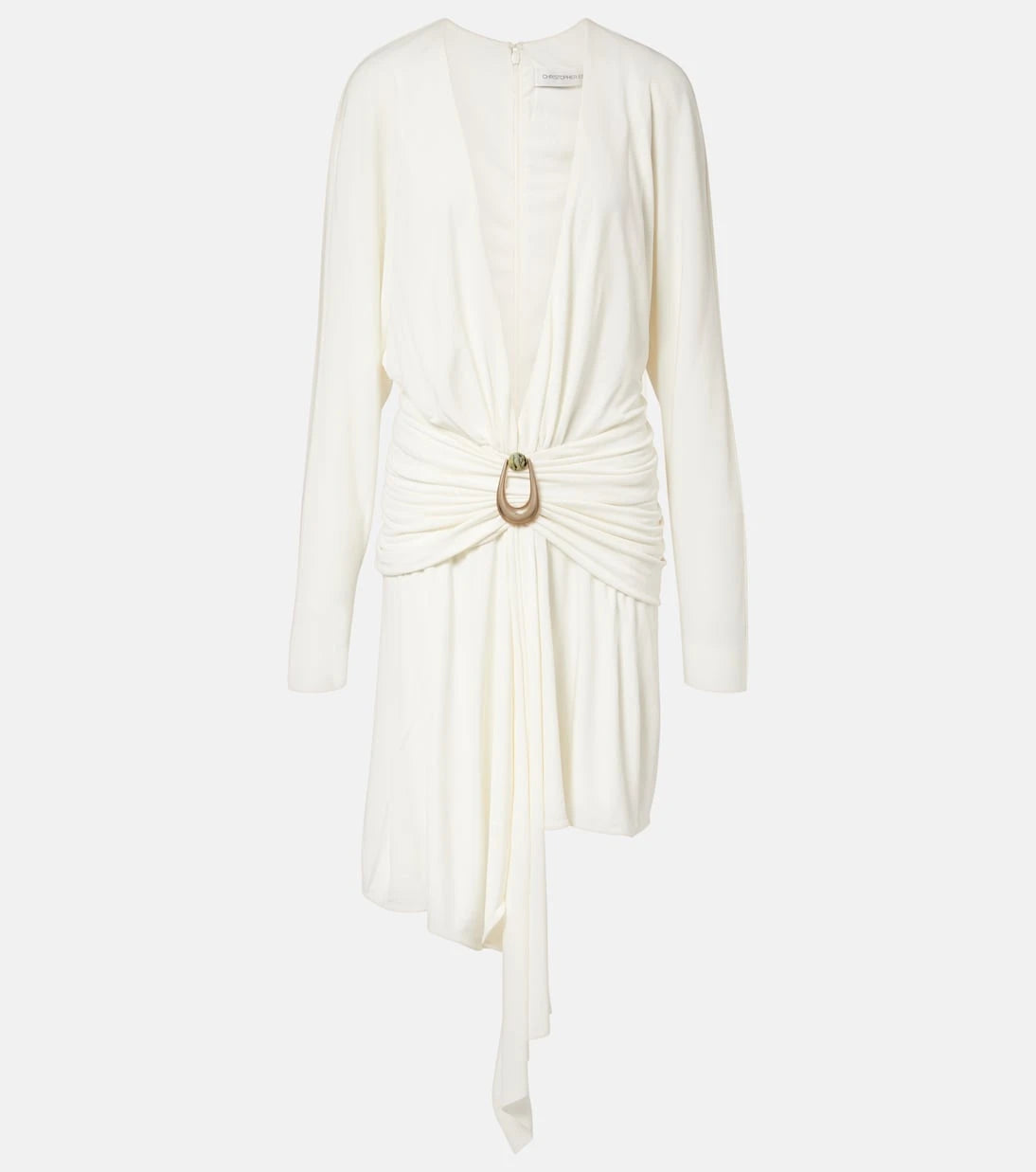 Christopher Esber - Stone Pin draped jersey minidress