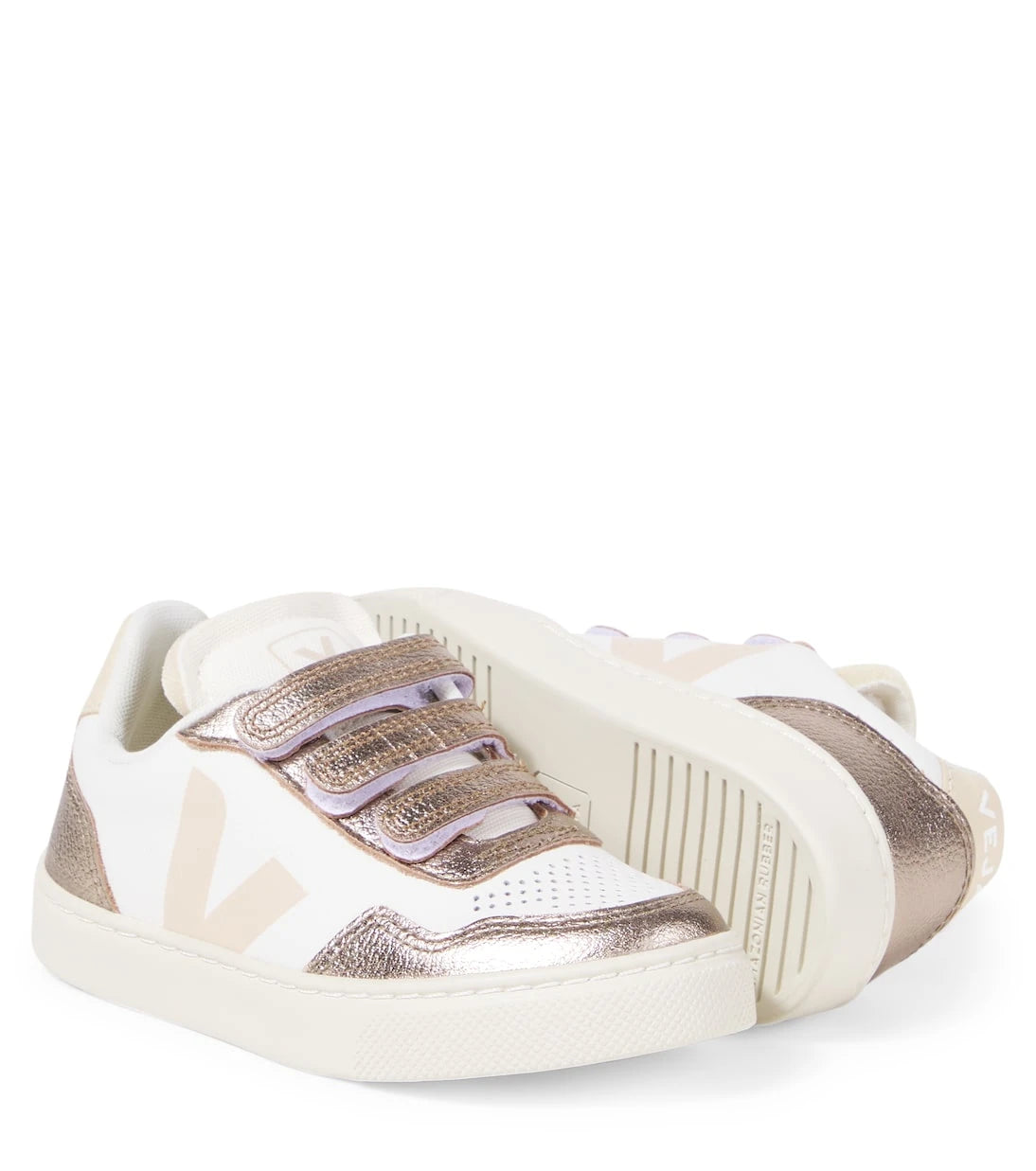 Veja Kids - V-90 leather sneakers