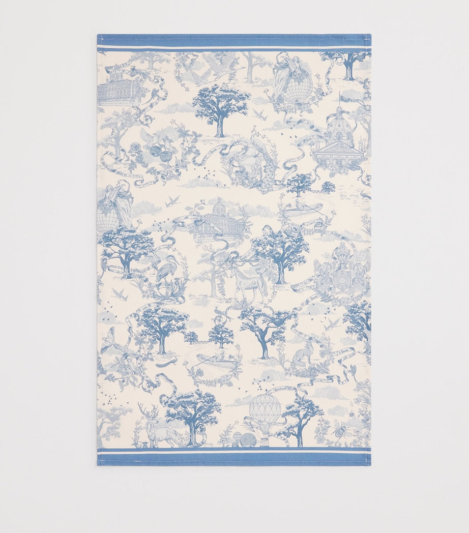Set of 2 Cotton Toile Tea Towels