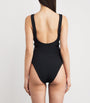 Bow-Trim Gingham Tiffany Swimsuit BLACK/BLACK GINGHAM