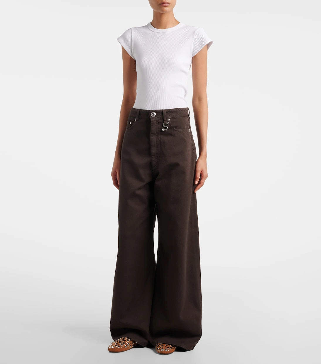 Sportmax - Siamese wide-leg jeans