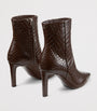 Jimmy Choo Frankie 85 Croc-Embossed Leather Ankle Boots