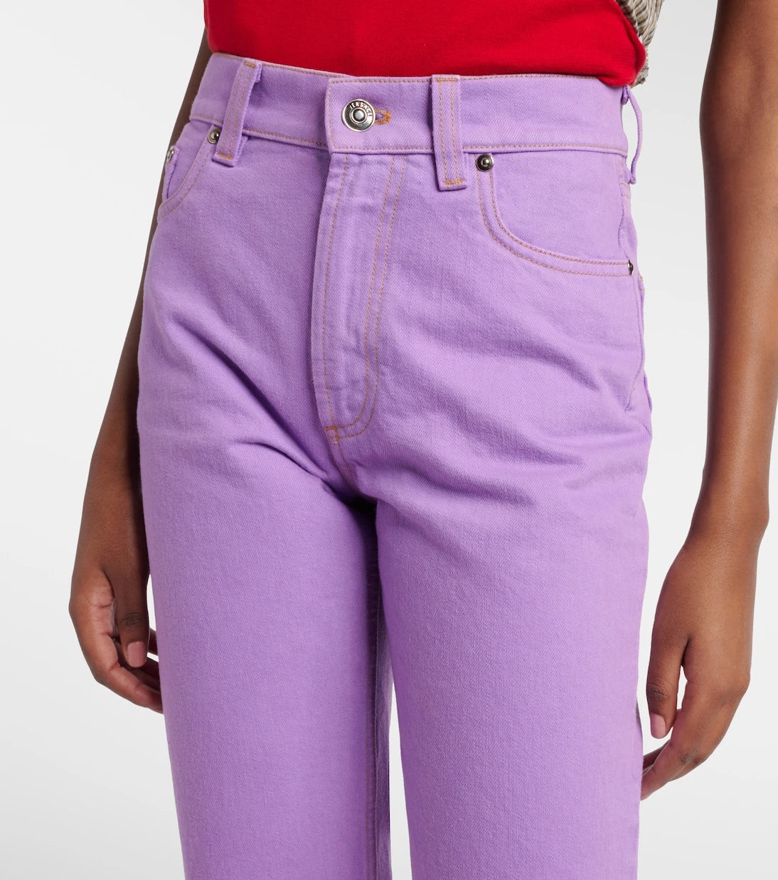 Versace - High-rise capri jeans