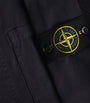 Stone Island Blue Organic Cotton Panama 'OLD' Effect Overshirt
