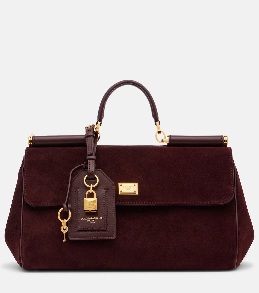 Dolce&Gabbana - Sicily Medium suede top-handle bag
