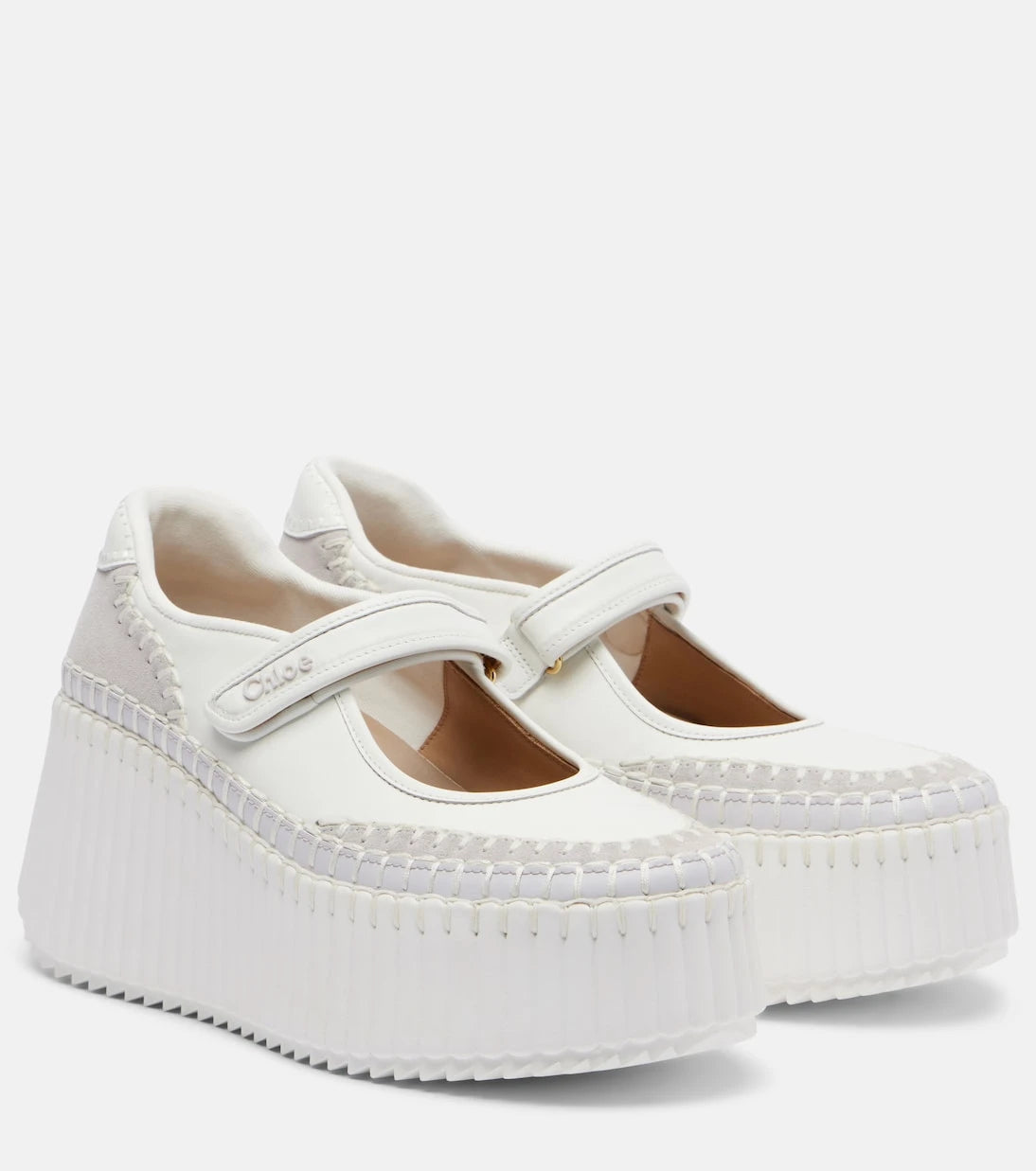 Chloé - Nama leather platform sneakers