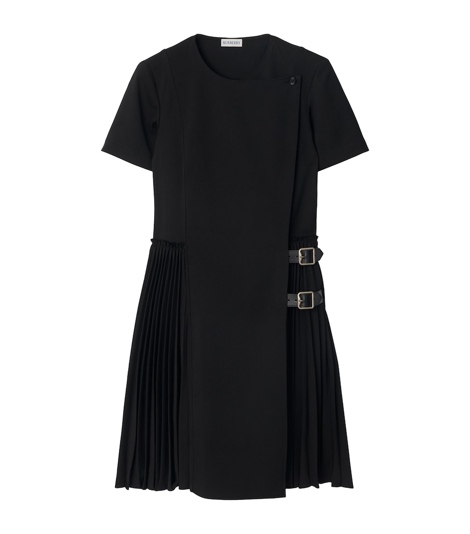 Burberry Pleated Kilt Mini Dress BLACK
