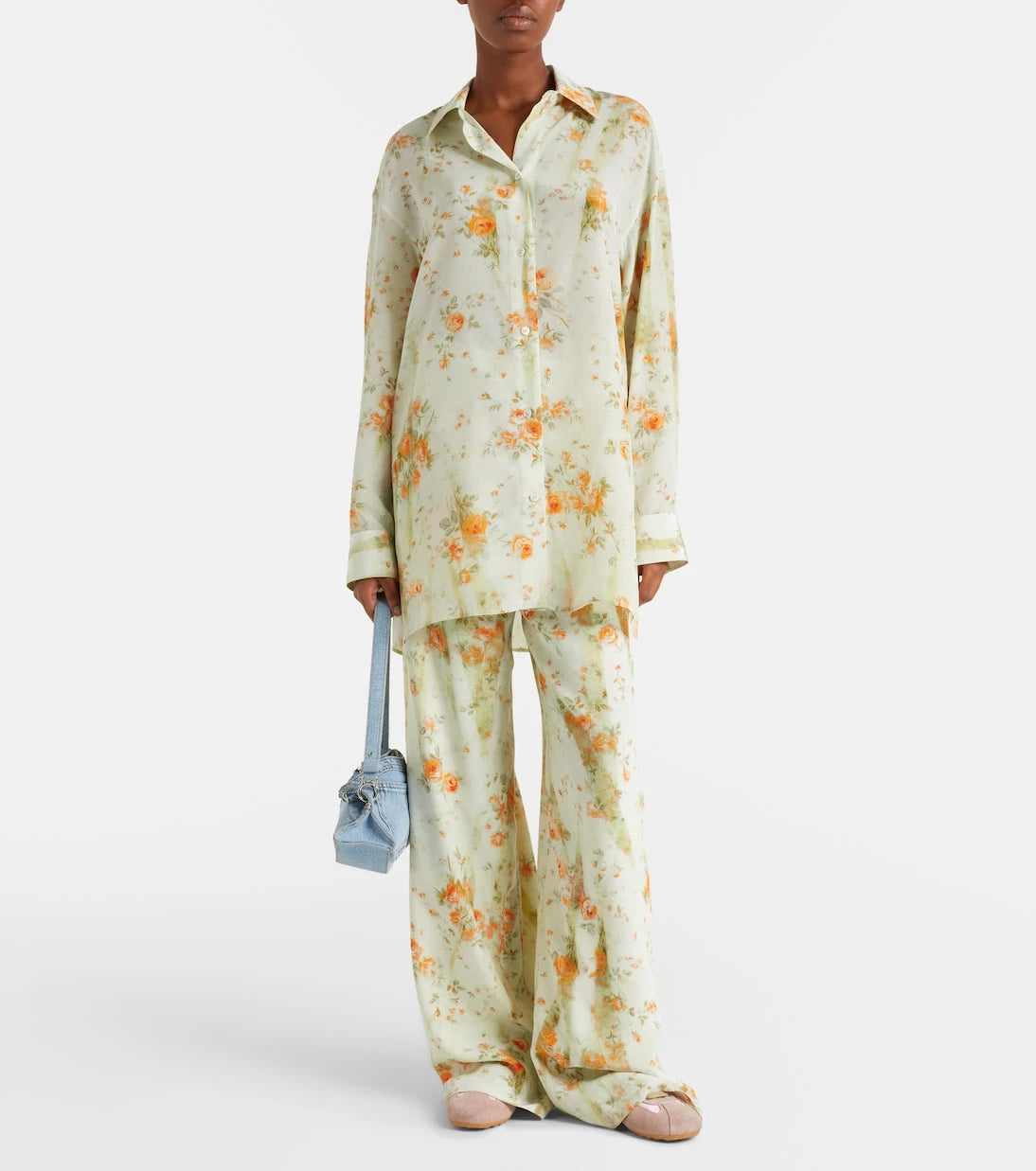 McQueen - Oversized floral shirt