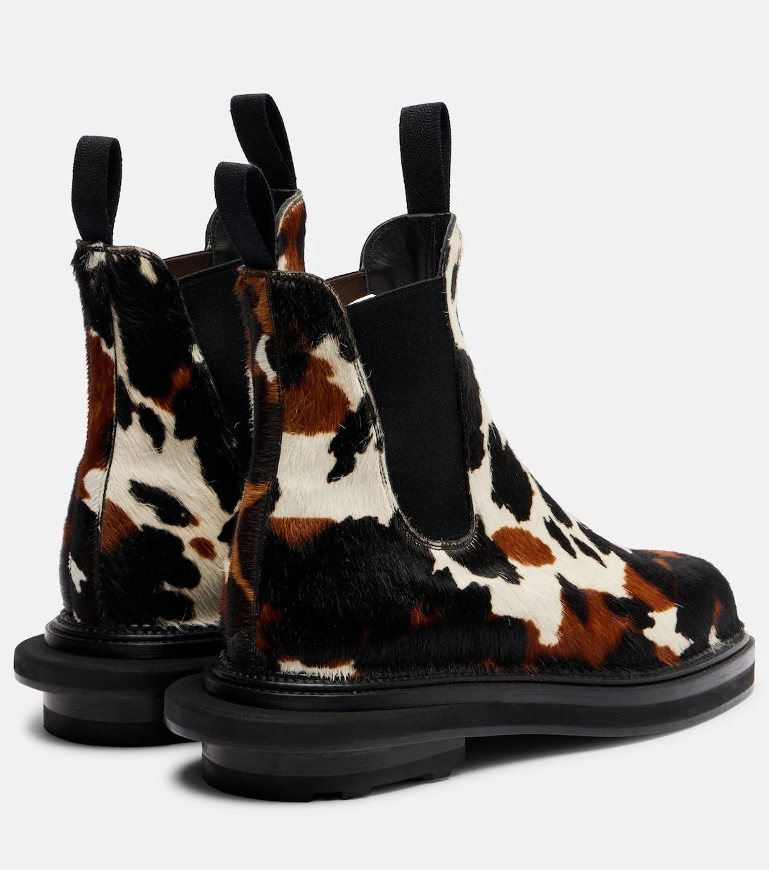 Sacai - x J.M. Weston calf hair ankle boots