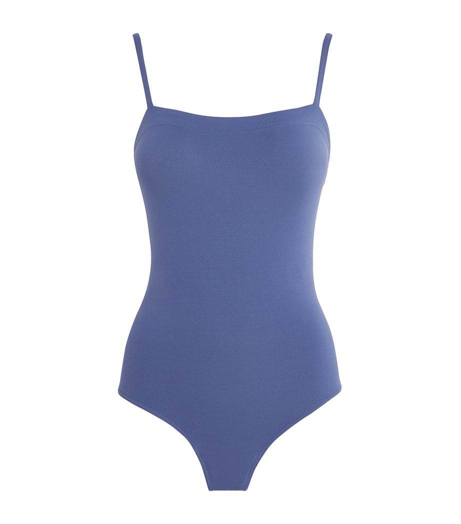 Eres Blue Square-Neck Aquarelle Swimsuit