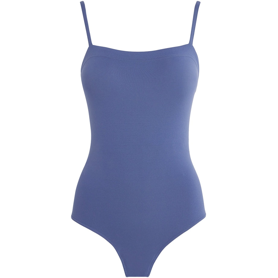 Eres Blue Square-Neck Aquarelle Swimsuit