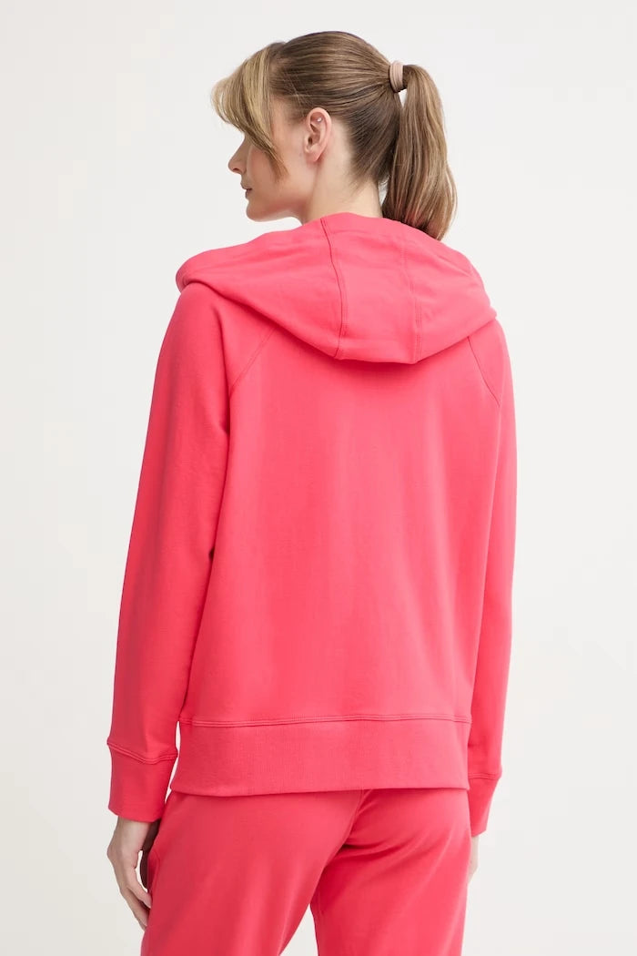 DKNY kadın pamuklu kapüşonlu fermuarlı sweatshirt