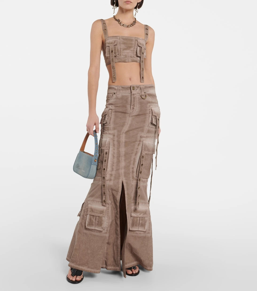 Blumarine - Denim crop top