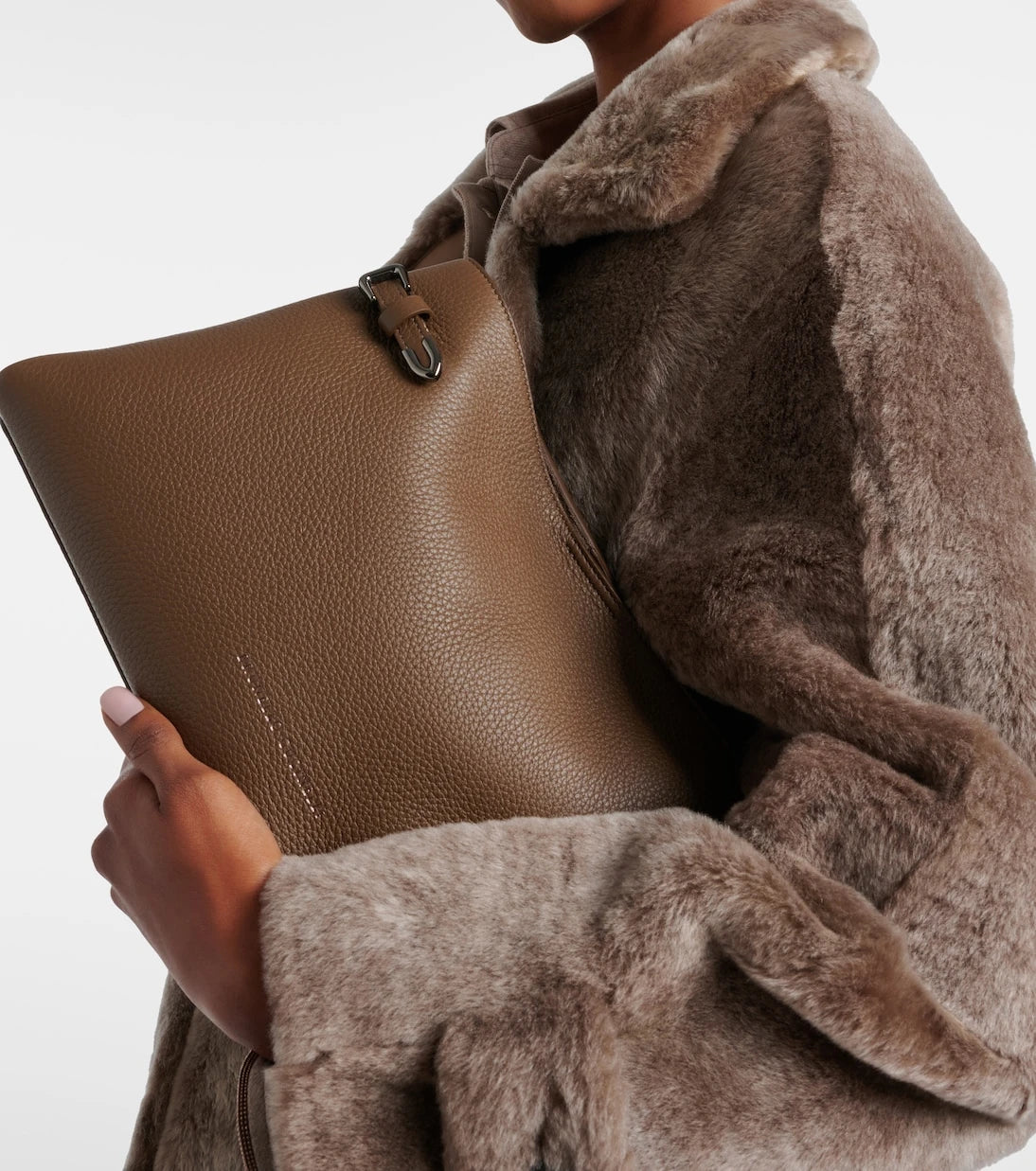 Brunello Cucinelli - Medium leather top-handle bag