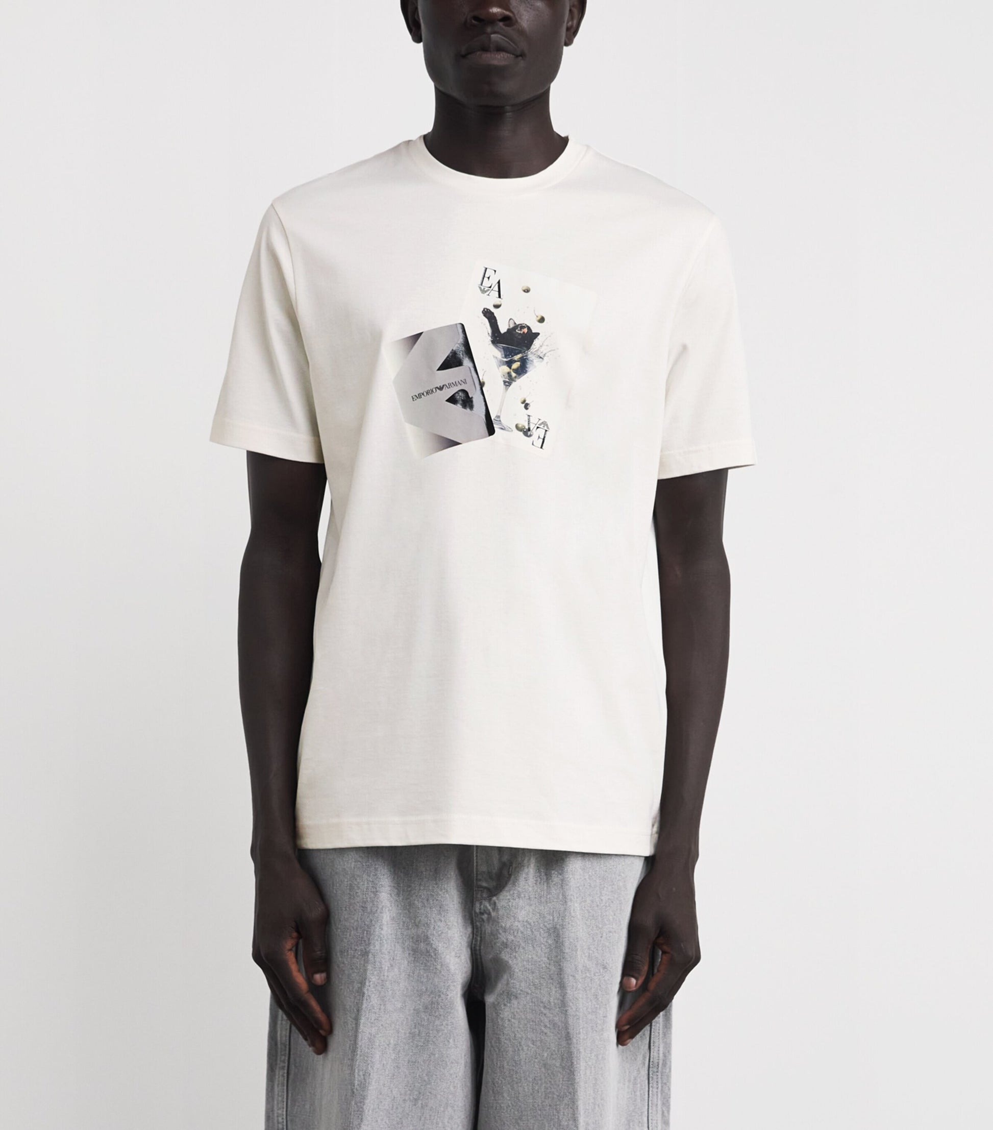 Cotton Card Print T-Shirt