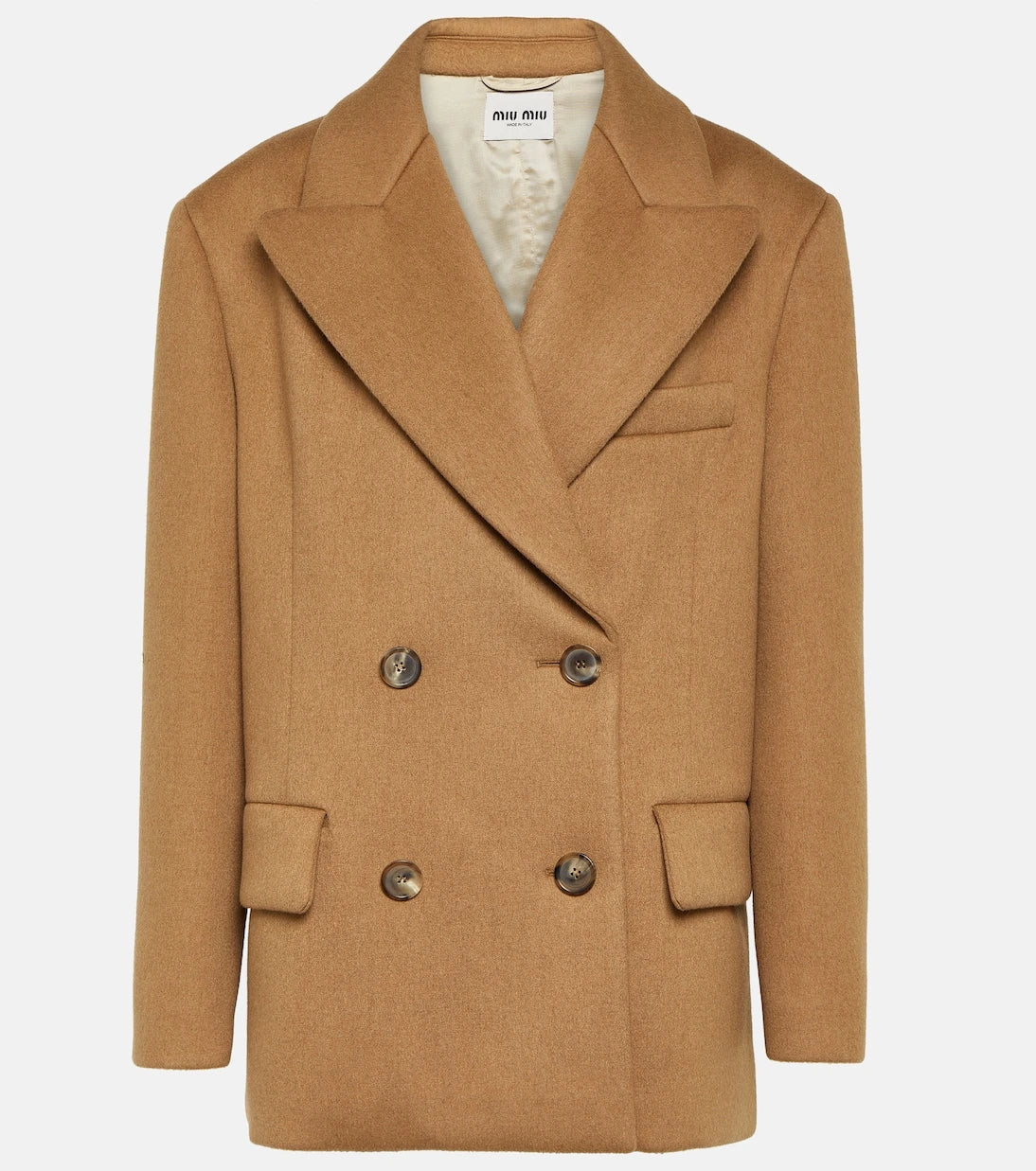 Miu Miu - Double-breasted camel hair jacket