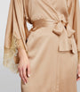 Silk Gina Long Robe ALMOND/GOLD