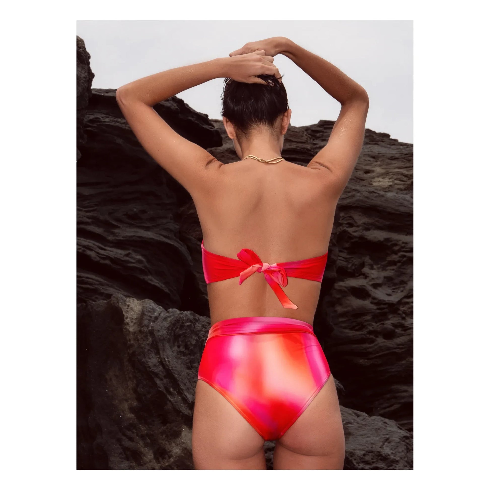 Icone - High-Waisted Pantyhose Amber | Fuchsia