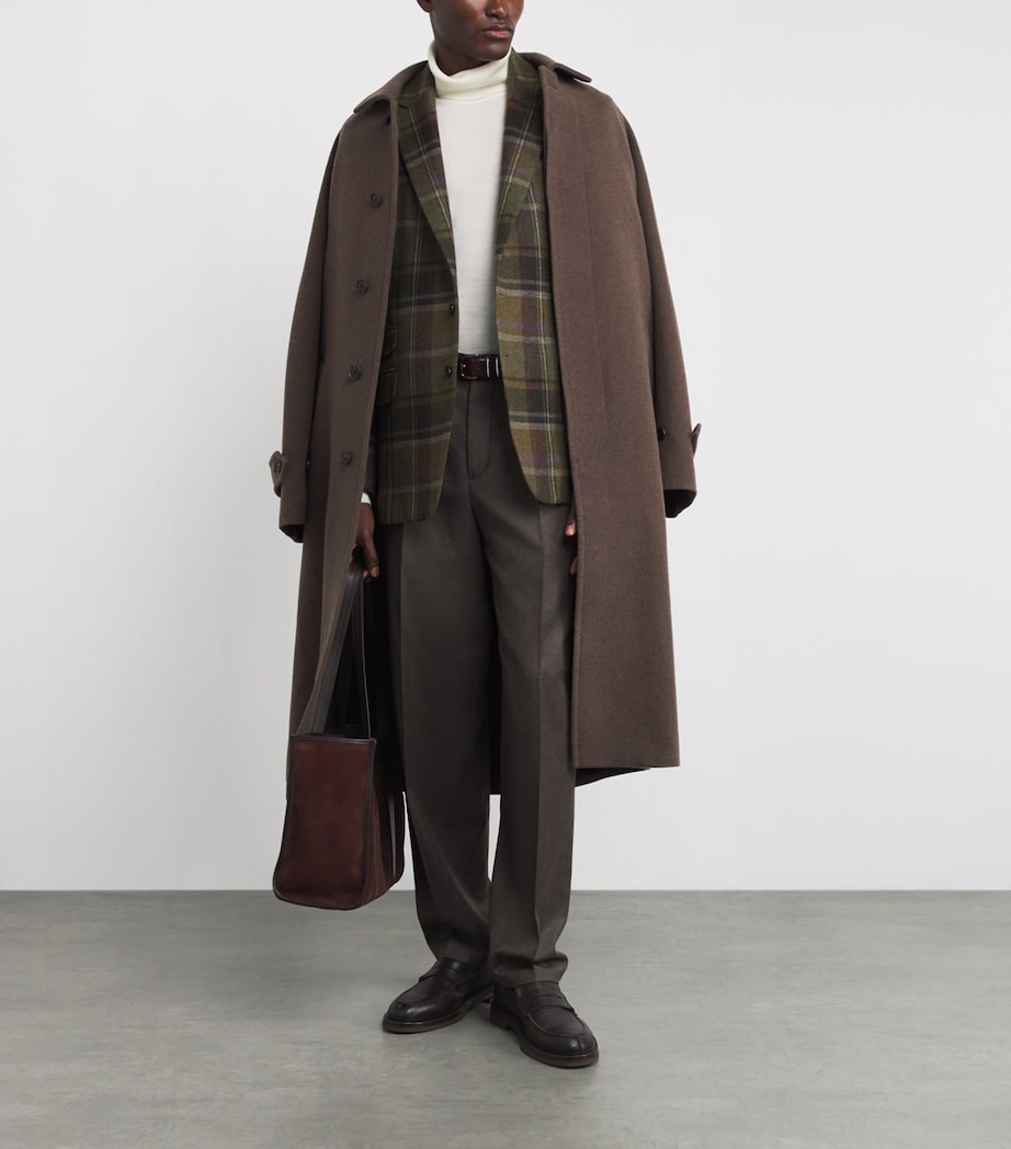 Ralph Lauren Purple Label Multi Wool-Cashmere Plaid Kent Blazer