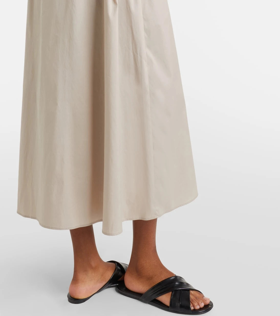 Max Mara - Cognac cotton-blend midi dress