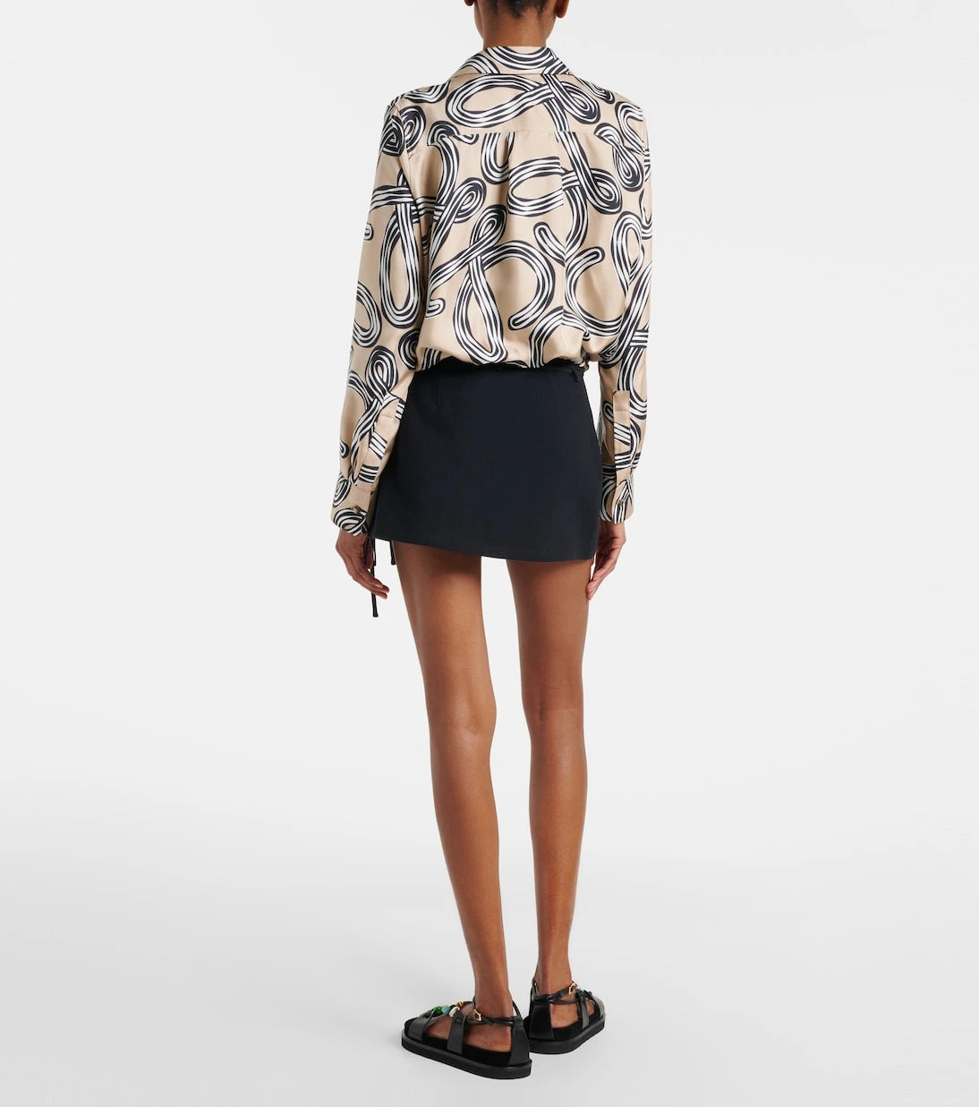 Loewe - Paula's Ibiza cotton and silk crêpe skort
