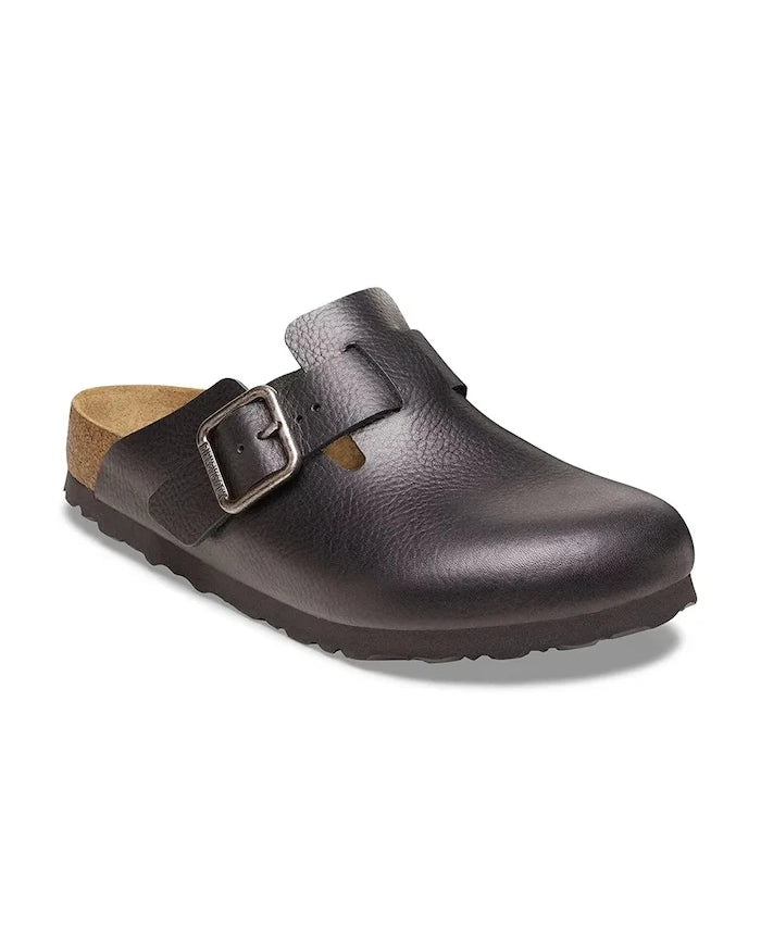Birkenstock Boston Vintage Wood Wire Buckle Deri Terlik