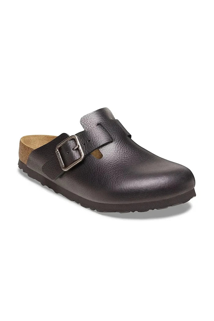 Birkenstock Boston Vintage Wood Wire Buckle Deri Terlik