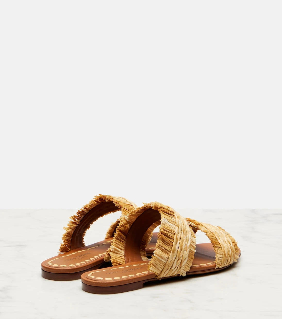 Dolce&Gabbana - DG braided raffia-effect sandals