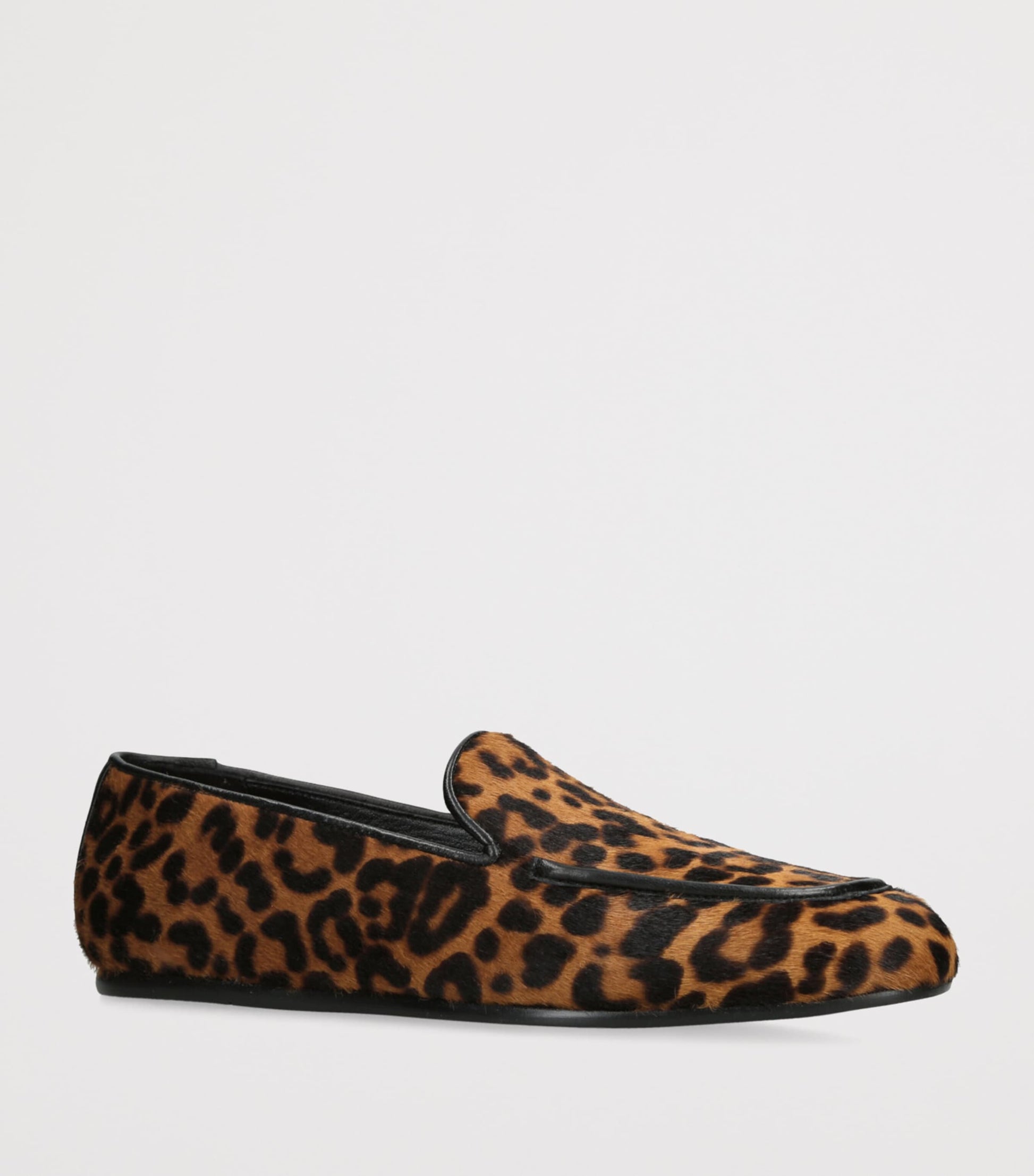 Stuart Weitzman Brown Suede Leopard Brooks Loafers
